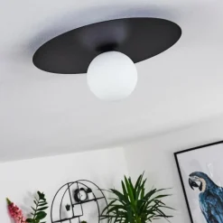 hofstein Plafonnier Marahu Noir, 1 lumière