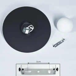 hofstein Plafonnier Marahu Noir, 1 lumière