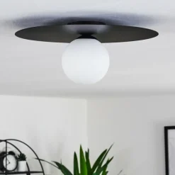 hofstein Plafonnier Marahu Noir, 1 lumière