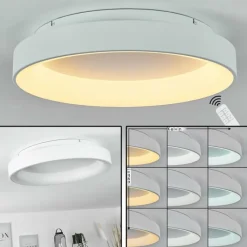hofstein Plafonnier Maraya LED Blanc, 1 lumière, Télécommandes