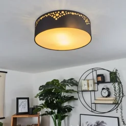 Lampes En Tissu-hofstein Plafonnier Marbach Blanc, 2 lumières