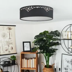 Lampes En Tissu-hofstein Plafonnier Marbach Blanc, 2 lumières