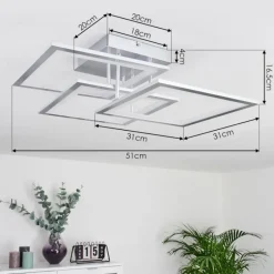 hofstein Plafonnier Marcus LED Argenté, 1 lumière