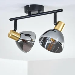 hofstein Plafonnier Mariefred Noir, 2 lumières