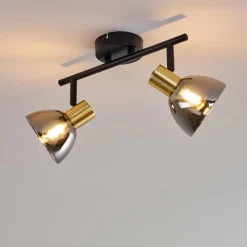 hofstein Plafonnier Mariefred Noir, 2 lumières