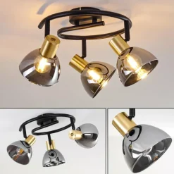 hofstein Plafonnier Mariefred Noir, 3 lumières