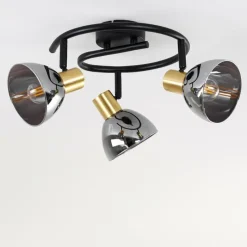 hofstein Plafonnier Mariefred Noir, 3 lumières