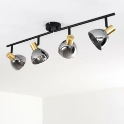 hofstein Plafonnier Mariefred Noir, 4 lumières