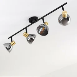 hofstein Plafonnier Mariefred Noir, 4 lumières