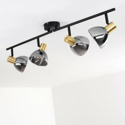 hofstein Plafonnier Mariefred Noir, 4 lumières