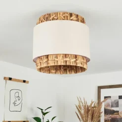 Lampes En Tissu-hofstein Plafonnier Marieux Noir, 2 lumières