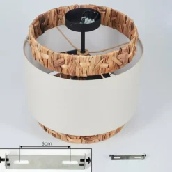 Lampes En Tissu-hofstein Plafonnier Marieux Noir, 2 lumières