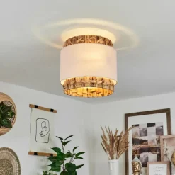 Lampes En Tissu-hofstein Plafonnier Marieux Noir, 2 lumières