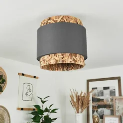 Lampes En Tissu-hofstein Plafonnier Marieux Noir, 2 lumières