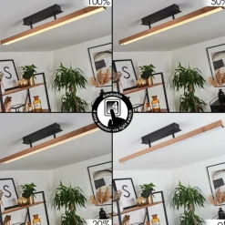 hofstein Plafonnier Maumela LED Noir, 1 lumière