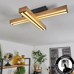 hofstein Plafonnier Maumela LED Noir, 1 lumière