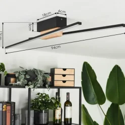 hofstein Plafonnier Meiral LED Écru, Noir, 2 lumières