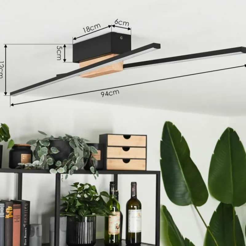 hofstein Plafonnier Meiral LED Écru, Noir, 2 lumières