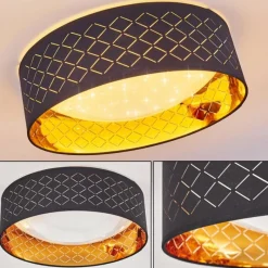 Lampes En Tissu-hofstein Plafonnier Meldal LED Blanc, 1 lumière