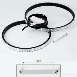 hofstein Plafonnier Melosa LED Noir, Blanc, 1 lumière