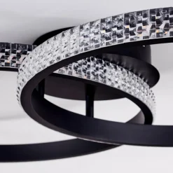 hofstein Plafonnier Melosa LED Noir, Blanc, 1 lumière