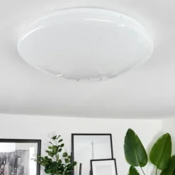 hofstein Plafonnier Melres LED Blanc, 1 lumière, Télécommandes