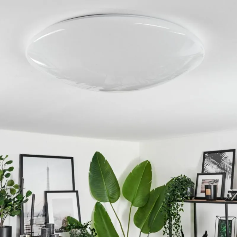 hofstein Plafonnier Melres LED Blanc, 1 lumière, Télécommandes