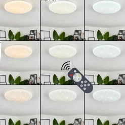hofstein Plafonnier Melres LED Blanc, 1 lumière, Télécommandes