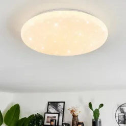 hofstein Plafonnier Melres LED Blanc, 1 lumière, Télécommandes