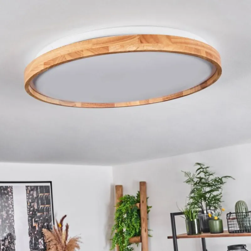 Luminaires Scandinaves-hofstein Plafonnier Menthonnex LED Blanc, 1 lumière, Télécommandes