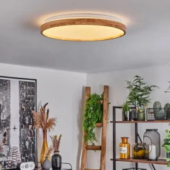 Luminaires Scandinaves-hofstein Plafonnier Menthonnex LED Blanc, 1 lumière, Télécommandes