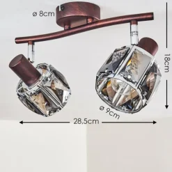 hofstein Plafonnier Micuna Bronze, 2 lumières