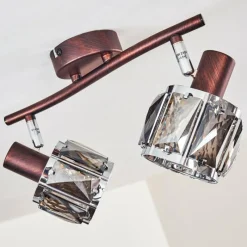 hofstein Plafonnier Micuna Bronze, 2 lumières