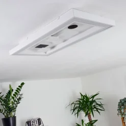 hofstein Plafonnier Minichu LED Noir, Blanc, 1 lumière, Télécommandes