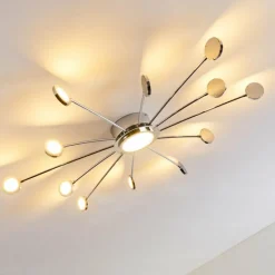 hofstein Plafonnier Mirror LED Chrome, 1 lumière, Télécommandes* Éclairage Led