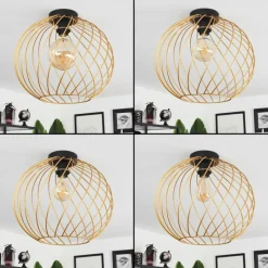 Lampes Vintages & Rétros-hofstein Plafonnier Miton Laiton, 1 lumière