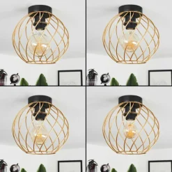 Lampes Industrielles-hofstein Plafonnier Miton Noir, 1 lumière