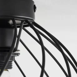 Lampes Industrielles-hofstein Plafonnier Miton Noir, 1 lumière