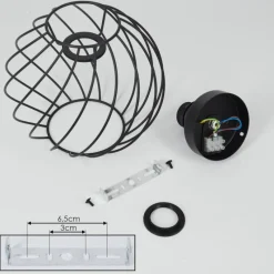 Lampes Industrielles-hofstein Plafonnier Miton Noir, 1 lumière