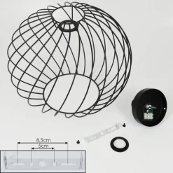 Lampes Vintages & Rétros-hofstein Plafonnier Miton Noir, 1 lumière