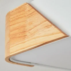 Lampes En Bois-hofstein Plafonnier Mjelstad Brun, Blanc, 2 lumières