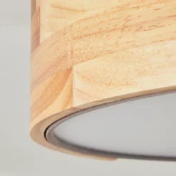 Lampes En Bois-hofstein Plafonnier Mjelstad Brun, Gris, Blanc, 2 lumières