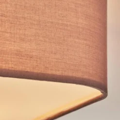 Lampes En Bois-hofstein Plafonnier Mjelstad Brun, Gris, Blanc, 2 lumières