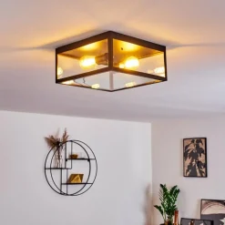 hofstein Plafonnier Moatize Noir, 2 lumières