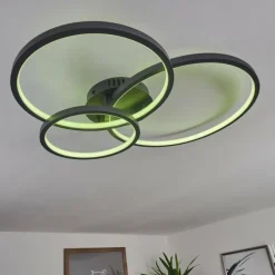 hofstein Plafonnier Moemoto LED Anthracite, 1 lumière, Télécommandes