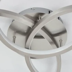 hofstein Plafonnier Moemoto LED Nickel mat, 1 lumière, Télécommandes