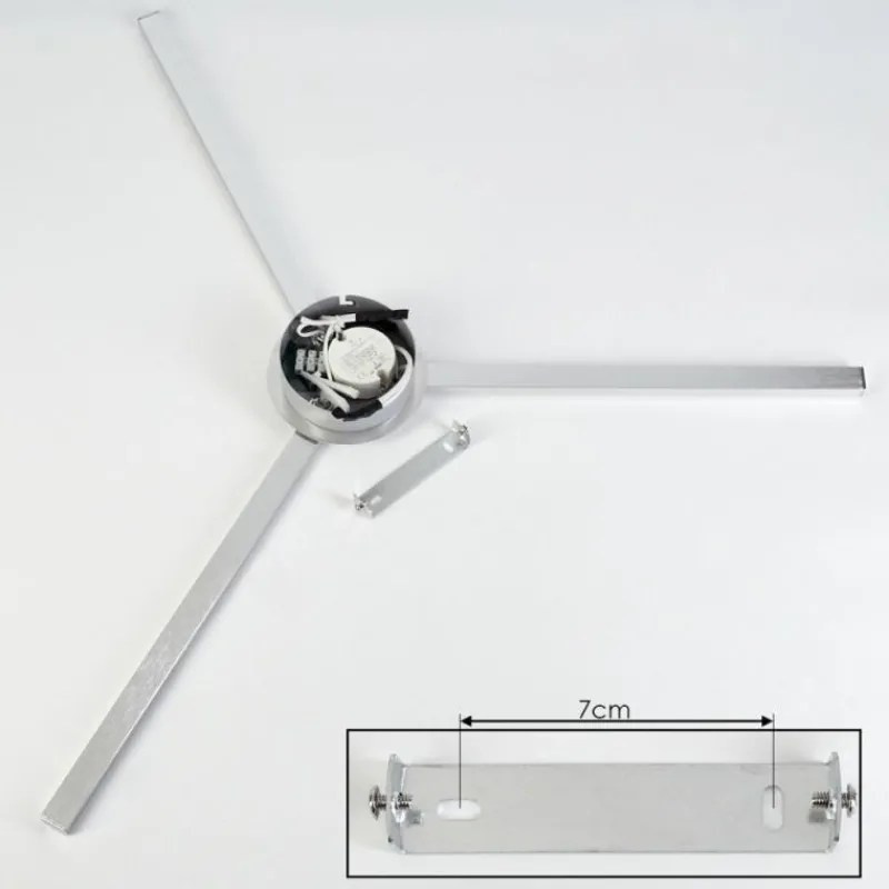 hofstein Plafonnier Mohlin LED Nickel mat, 3 lumières