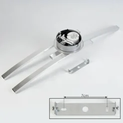 hofstein Plafonnier Mohlin LED Nickel mat, 3 lumières