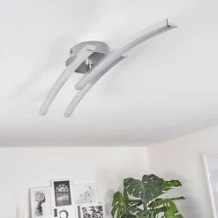 hofstein Plafonnier Mohlin LED Nickel mat, 3 lumières