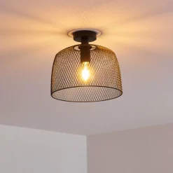 Lampes Vintages & Rétros-hofstein Plafonnier Moholm Noir, 1 lumière